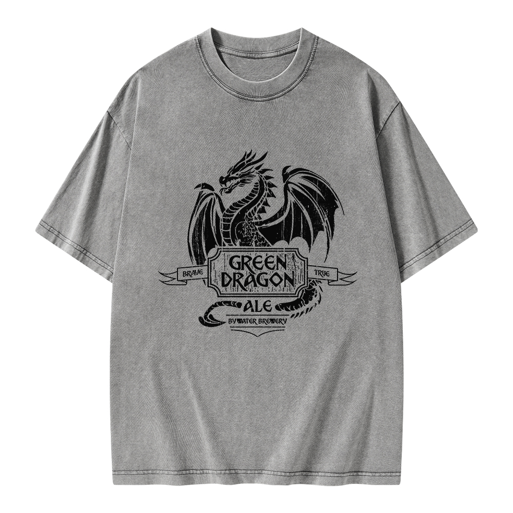 Pagewings Green Dragon Ale Unisex Washed T-shirt