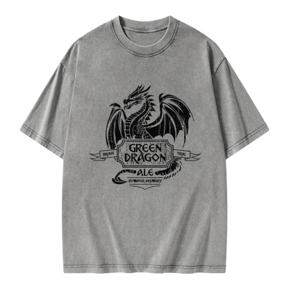 Pagewings Green Dragon Ale Unisex Washed T-shirt