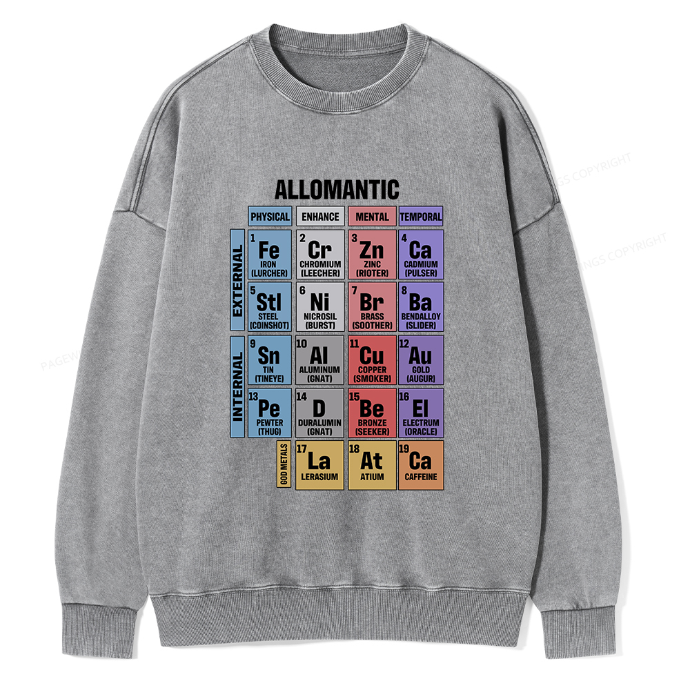 Pagewings Allomantic Unisex Washed Sweatshirt