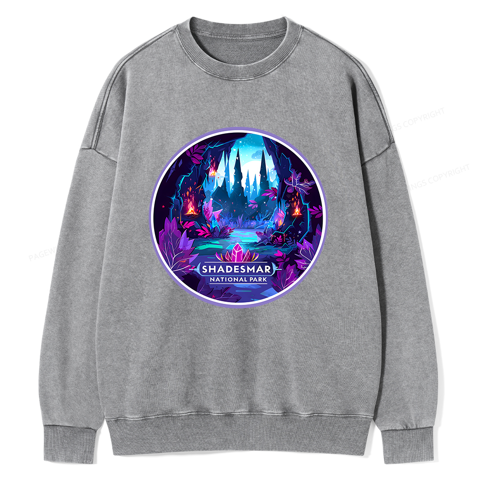 Pagewings Shadesmar National Park Unisex Washed Sweatshirt