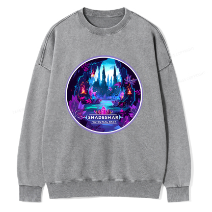 Pagewings Shadesmar National Park Unisex Washed Sweatshirt