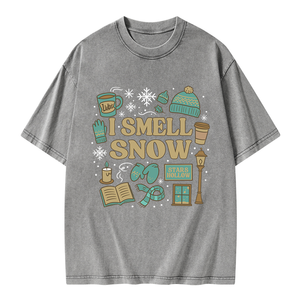Pagewings I Smell Snow Unisex Washed T-shirt