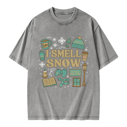 Pagewings I Smell Snow Unisex Washed T-shirt
