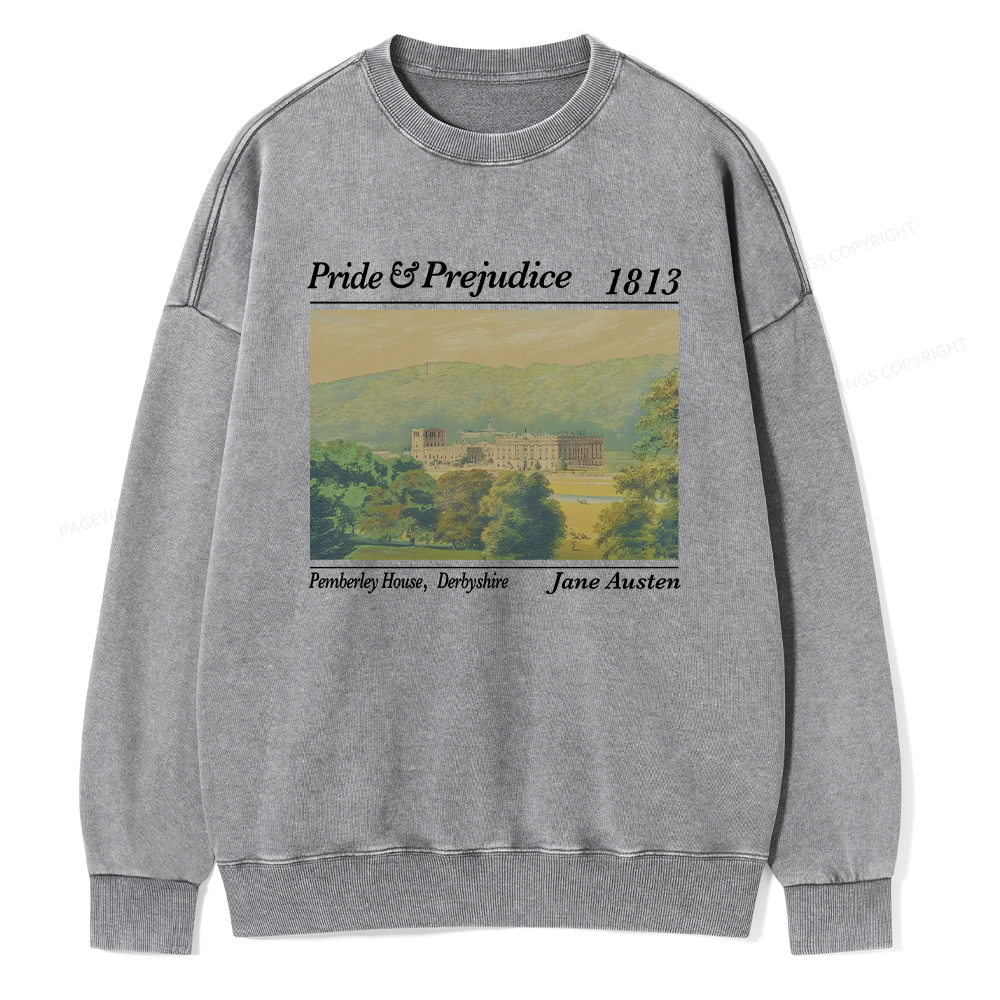 Pagewings Pemberley House Unisex Washed Sweatshirt