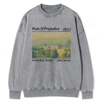 Pagewings Pemberley House Unisex Washed Sweatshirt