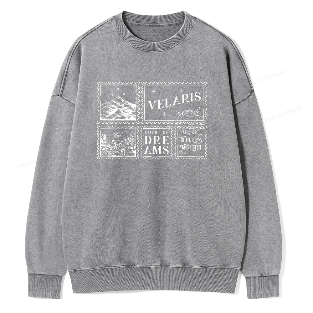 Pagewings Velaris Acotar Unisex Washed Sweatshirt