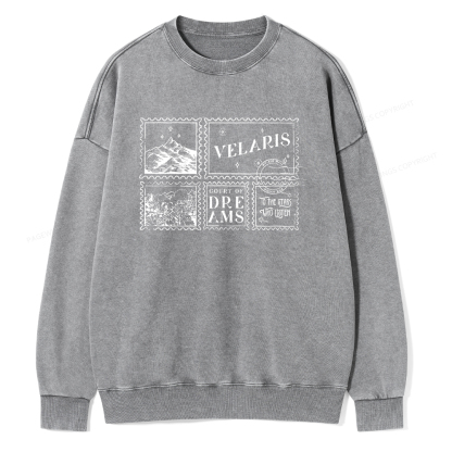 Pagewings Velaris Acotar Unisex Washed Sweatshirt