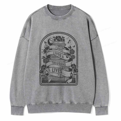 Pagewings Literature Shirt for Bibliophiles Unisex Washed Sweatshirt