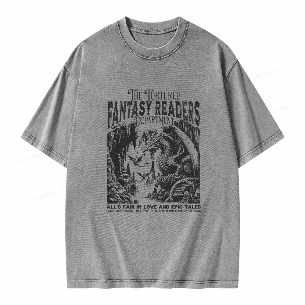 Pagewings Fantasy Reader Shirt Unisex Washed T-shirt