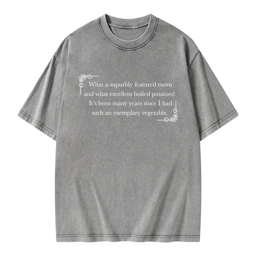 Pagewings Excellent Boiled Potatoes Unisex Washed T-shirt