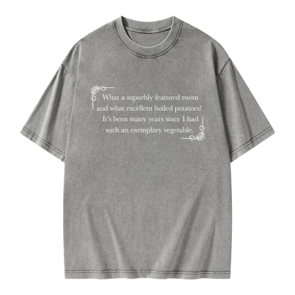 Pagewings Excellent Boiled Potatoes Unisex Washed T-shirt