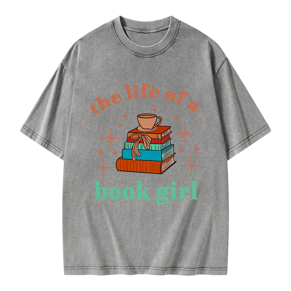 Pagewings The Life of a Book Girl Unisex Washed T-shirt