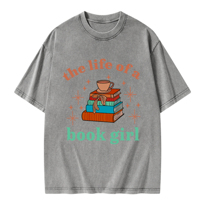 Pagewings The Life of a Book Girl Unisex Washed T-shirt