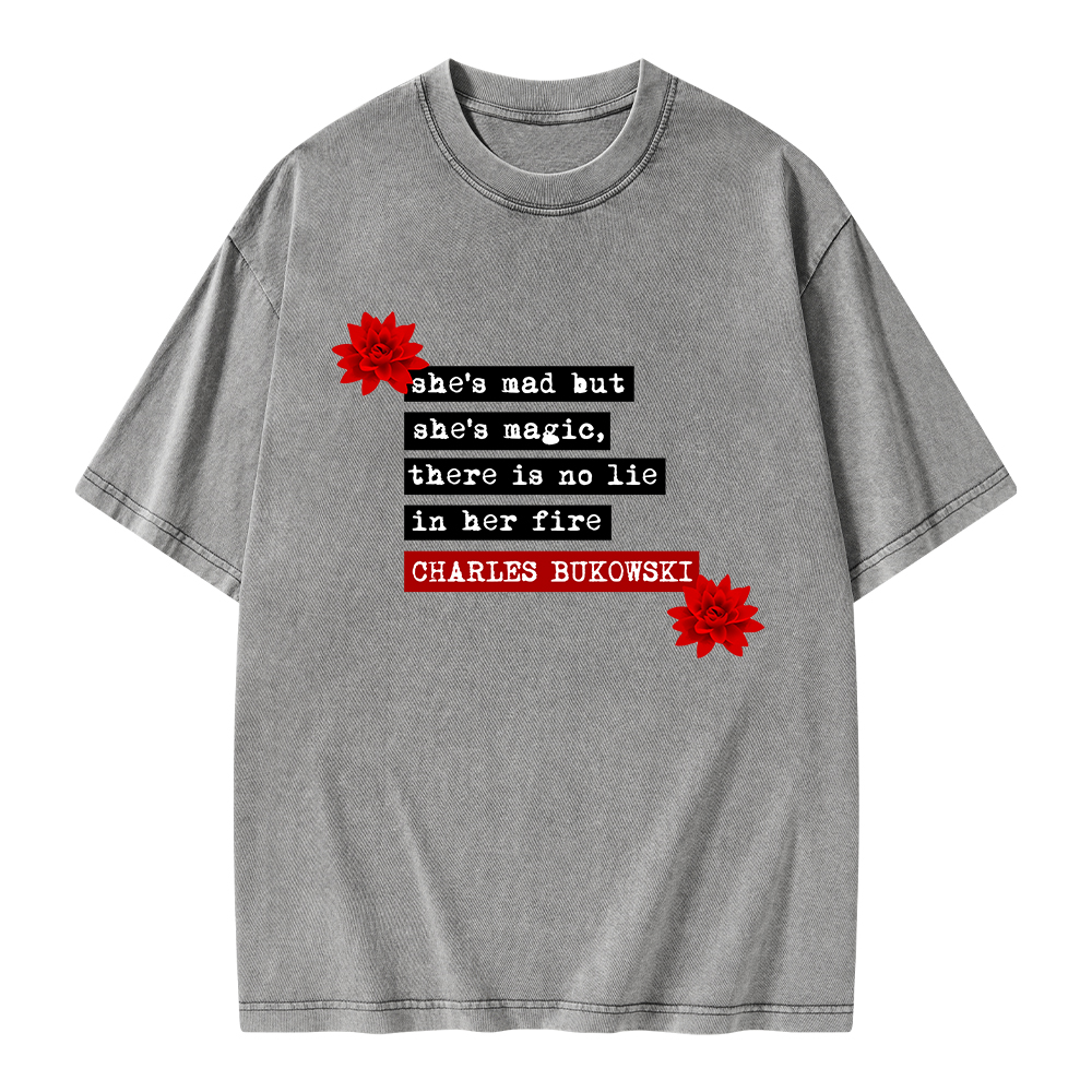 Pagewings She's Mad But Magic Unisex Washed T-shirt