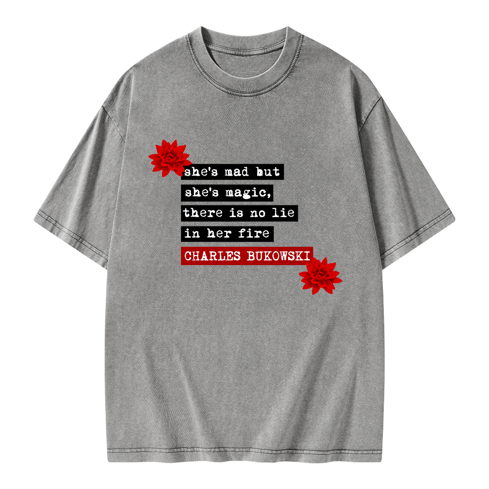 Pagewings She's Mad But Magic Unisex Washed T-shirt