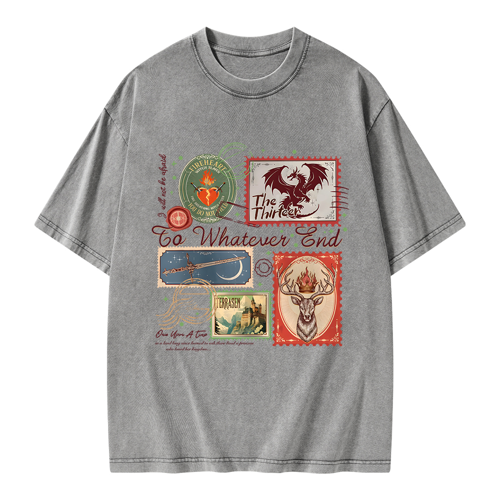 Pagewings Book Lover Stamps Unisex Washed T-shirt