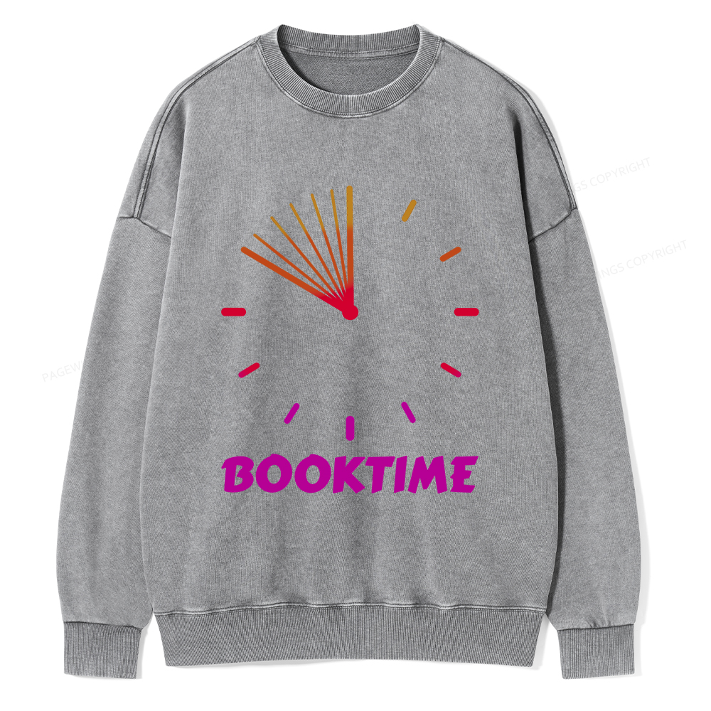 Pagewings Booktime Unisex Washed Sweatshirt