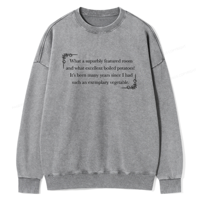 Pagewings Excellent Boiled Potatoes Unisex Washed Sweatshirt