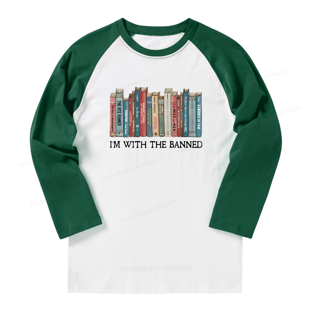 Pagewings I'm With The Banned Long Sleeve Raglan T-shirt