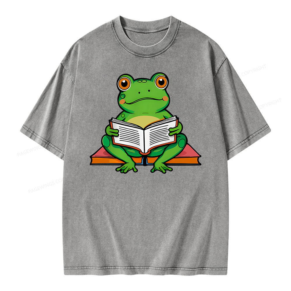 Pagewings reading book T-Shirts Unisex Washed T-shirt