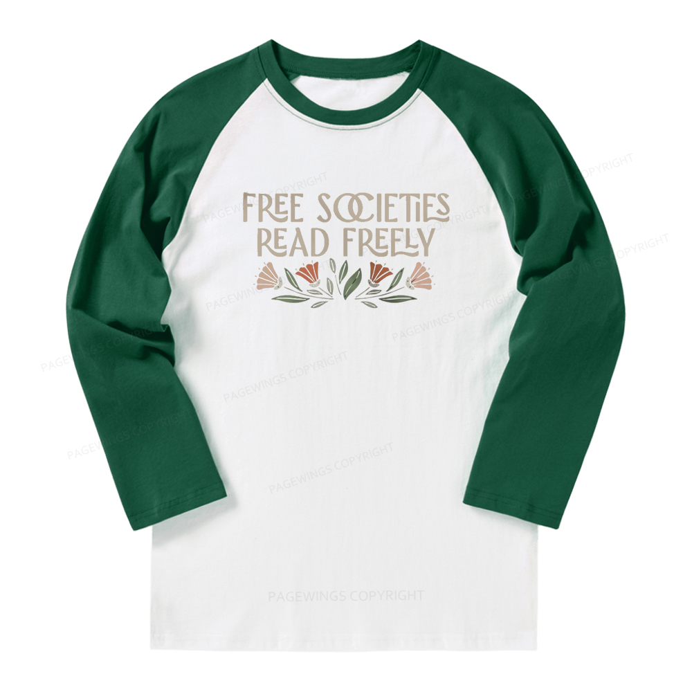 Pagewings Read Freely Long Sleeve Raglan T-shirt