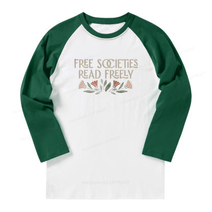Pagewings Read Freely Long Sleeve Raglan T-shirt