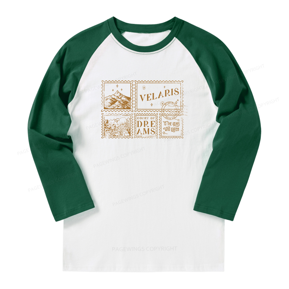 Pagewings Velaris Acotar Long Sleeve Raglan T-shirt