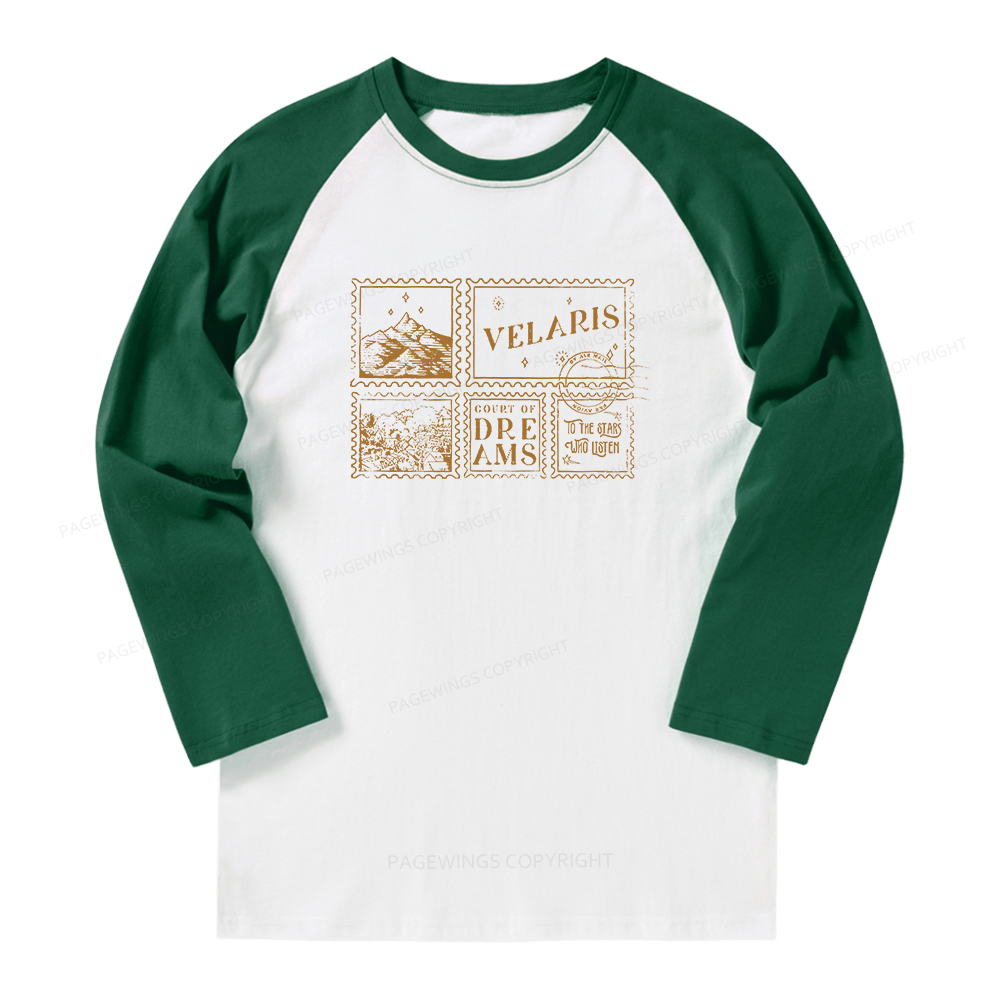 Pagewings Velaris Acotar Long Sleeve Raglan T-shirt