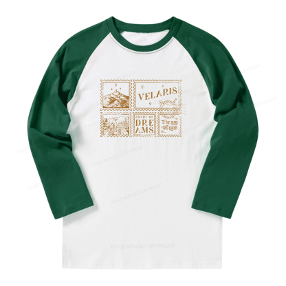 Pagewings Velaris Acotar Long Sleeve Raglan T-shirt