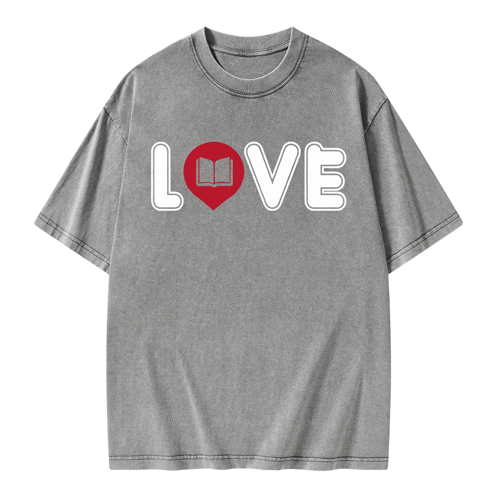 Pagewings Book Love Unisex Washed T-shirt
