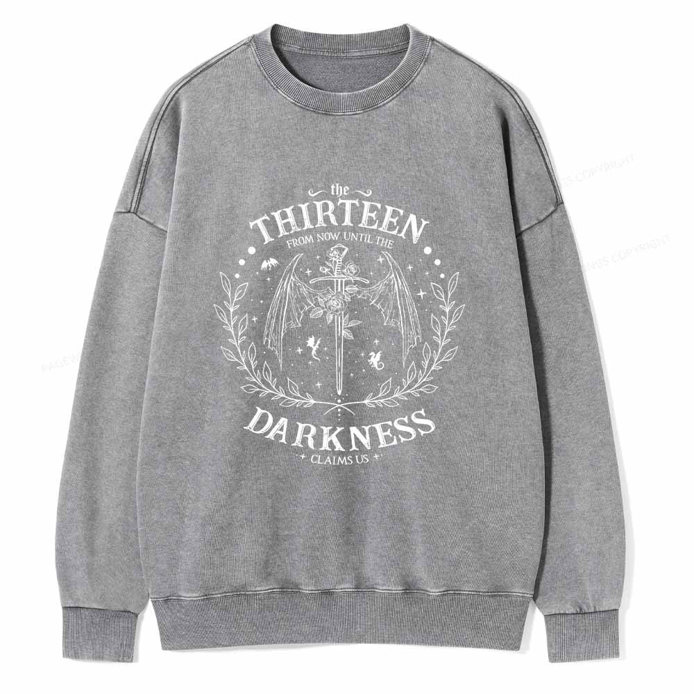 Pagewings The Thirteen Throne Of Glass Unisex Washed Sweatshirt