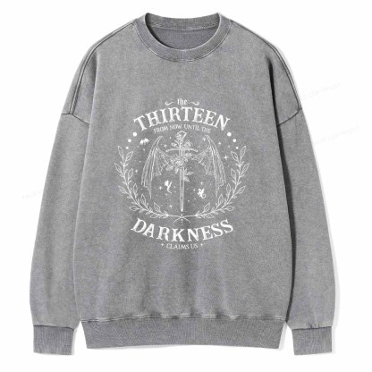 Pagewings The Thirteen Throne Of Glass Unisex Washed Sweatshirt