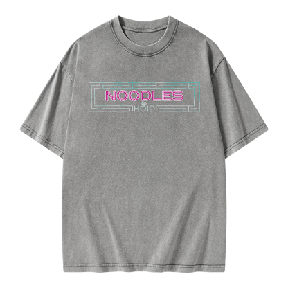 Pagewings Fantasy Book Noodles Unisex Washed T-shirt