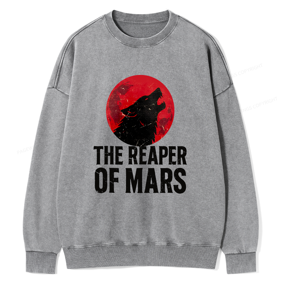 Pagewings The Reaper of Mars Unisex Washed Sweatshirt