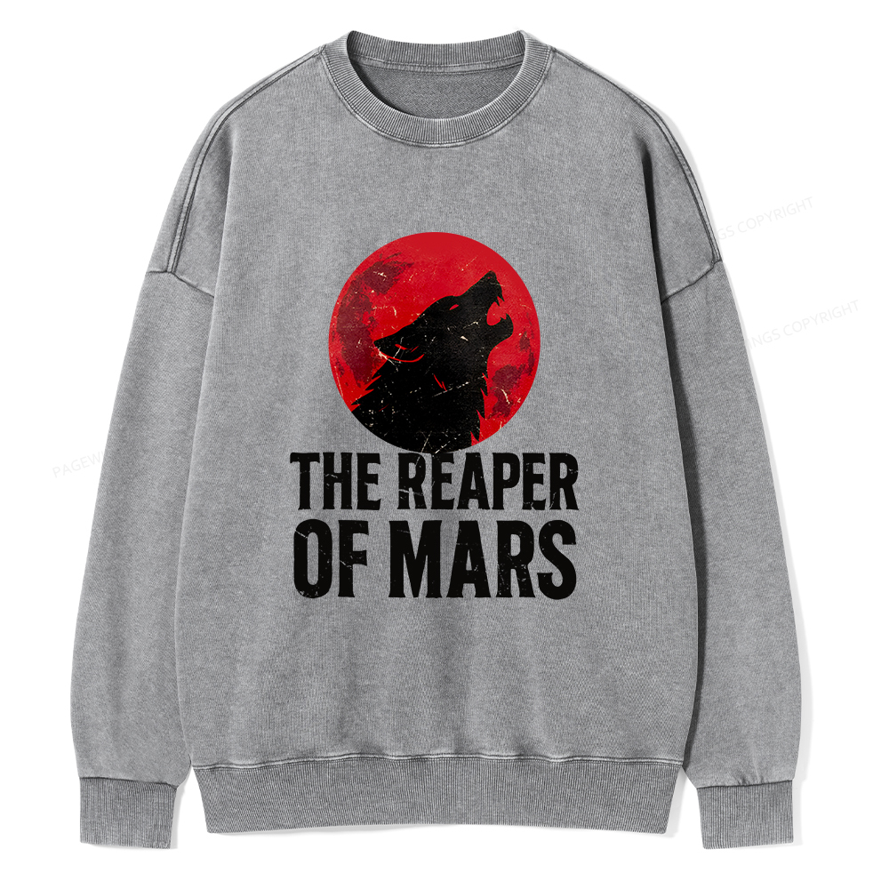 Pagewings The Reaper of Mars Unisex Washed Sweatshirt