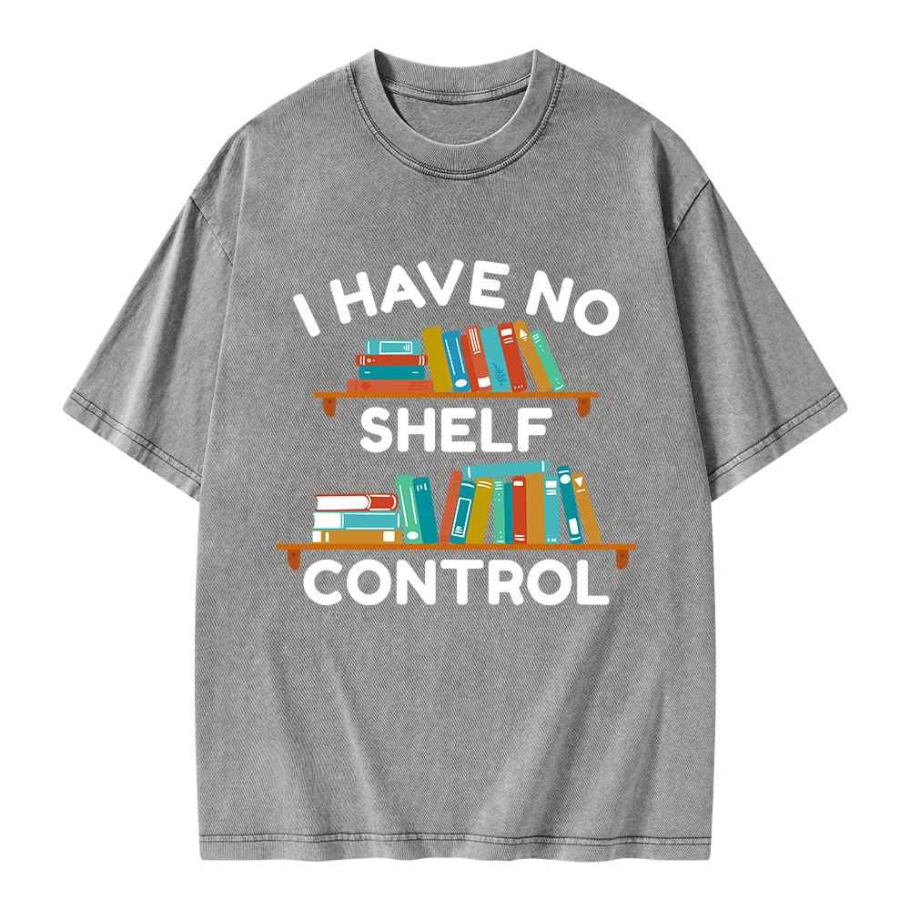 Pagewings I Have No Shelf Control Unisex Washed T-shirt