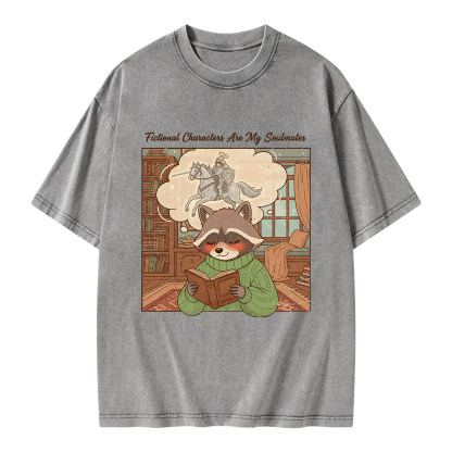 Pagewings Fictional Characters Are My Soulmates Unisex Washed T-shirt