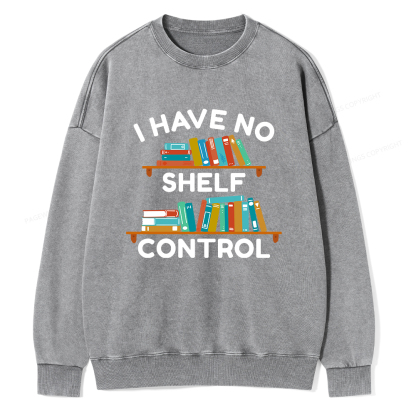 Pagewings I Have No Shelf Control Unisex Washed Sweatshirt
