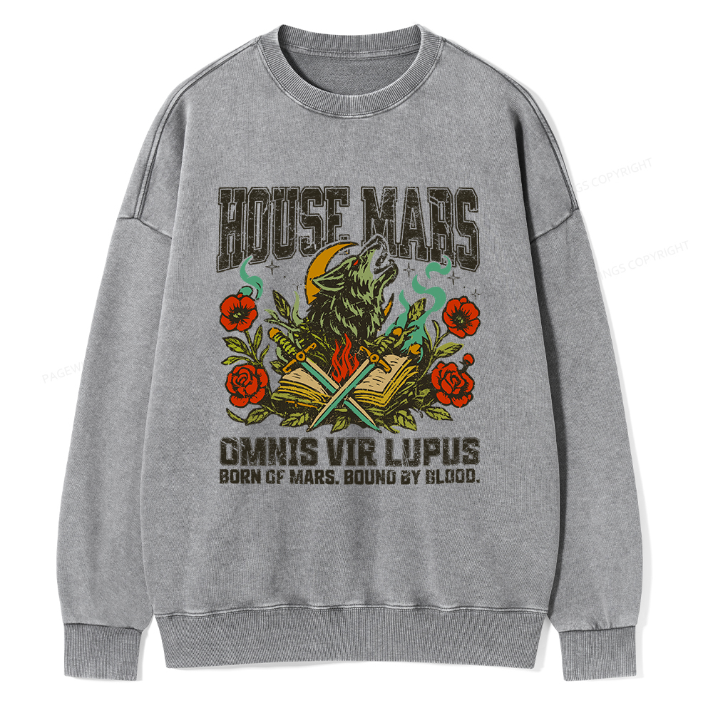 Pagewings House Mars Unisex Washed Sweatshirt