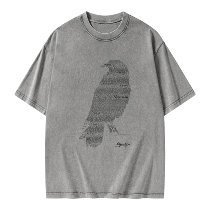 Pagewings The Raven Unisex Washed T-shirt
