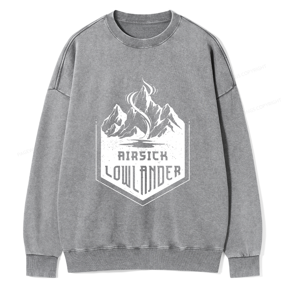 Pagewings Airsick Lowlander Unisex Washed Sweatshirt