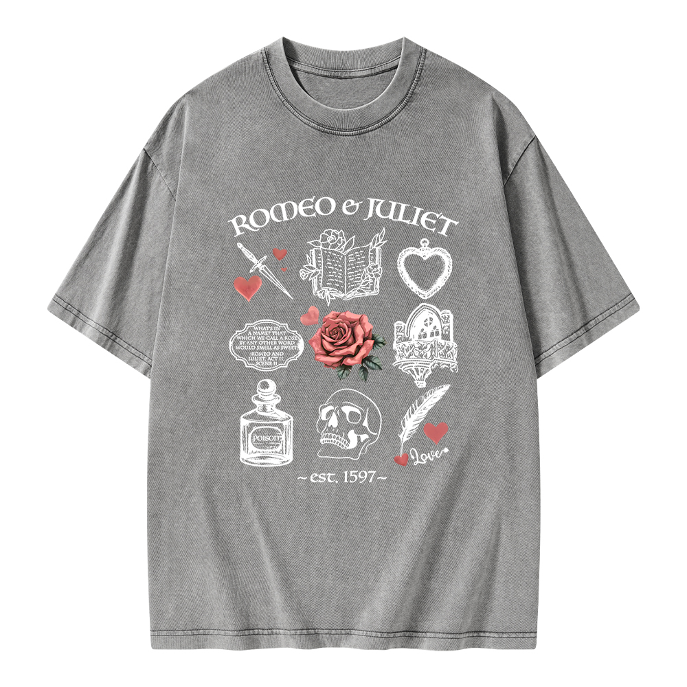 Pagewings Romeo and Juliet Unisex Washed T-shirt