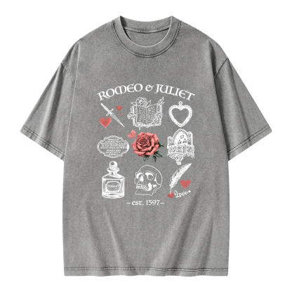 Pagewings Romeo and Juliet Unisex Washed T-shirt