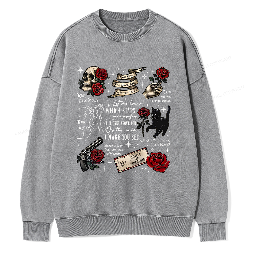 Pagewings Run Little Mouse Unisex Washed Sweatshirt