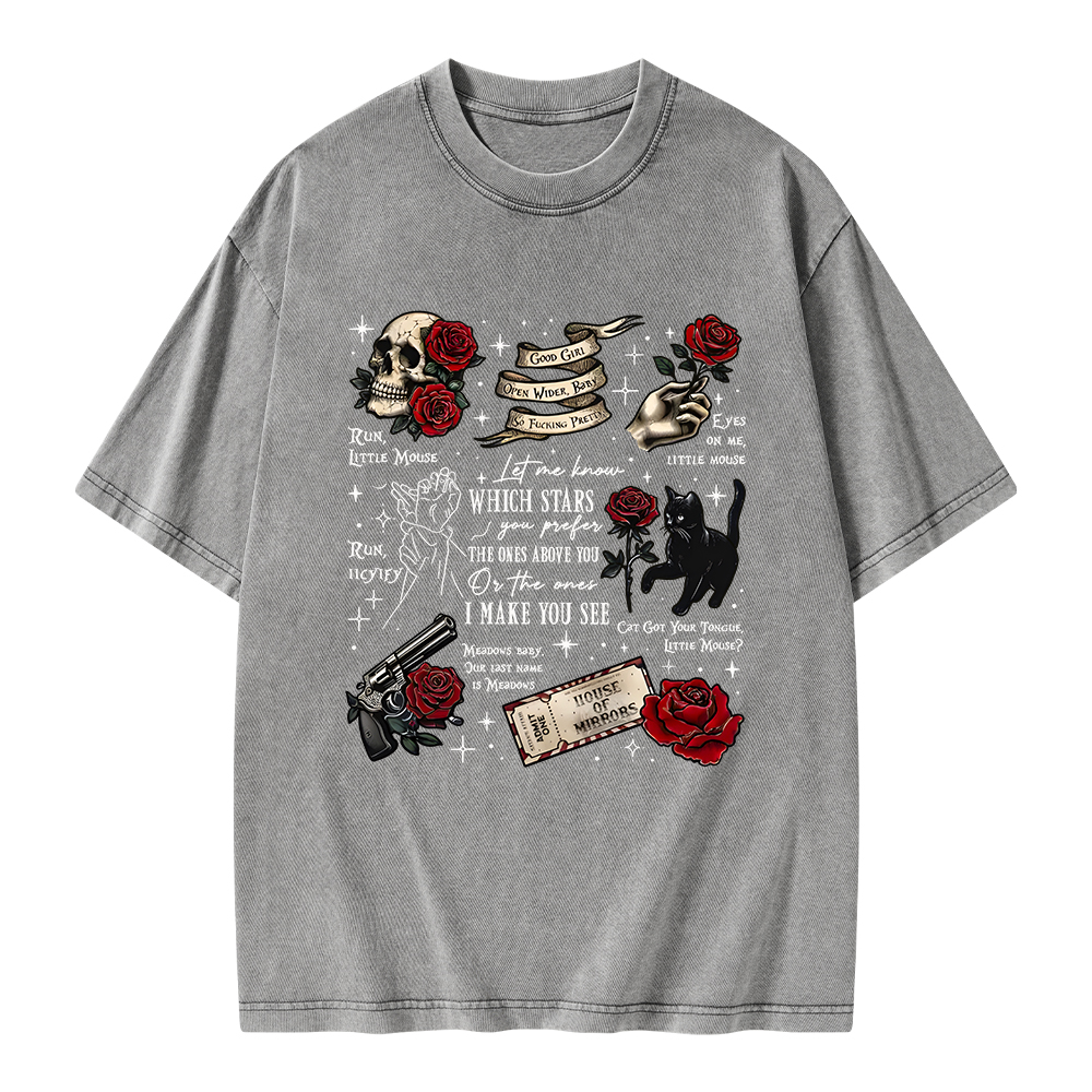 Pagewings Run Little Mouse Unisex Washed T-shirt