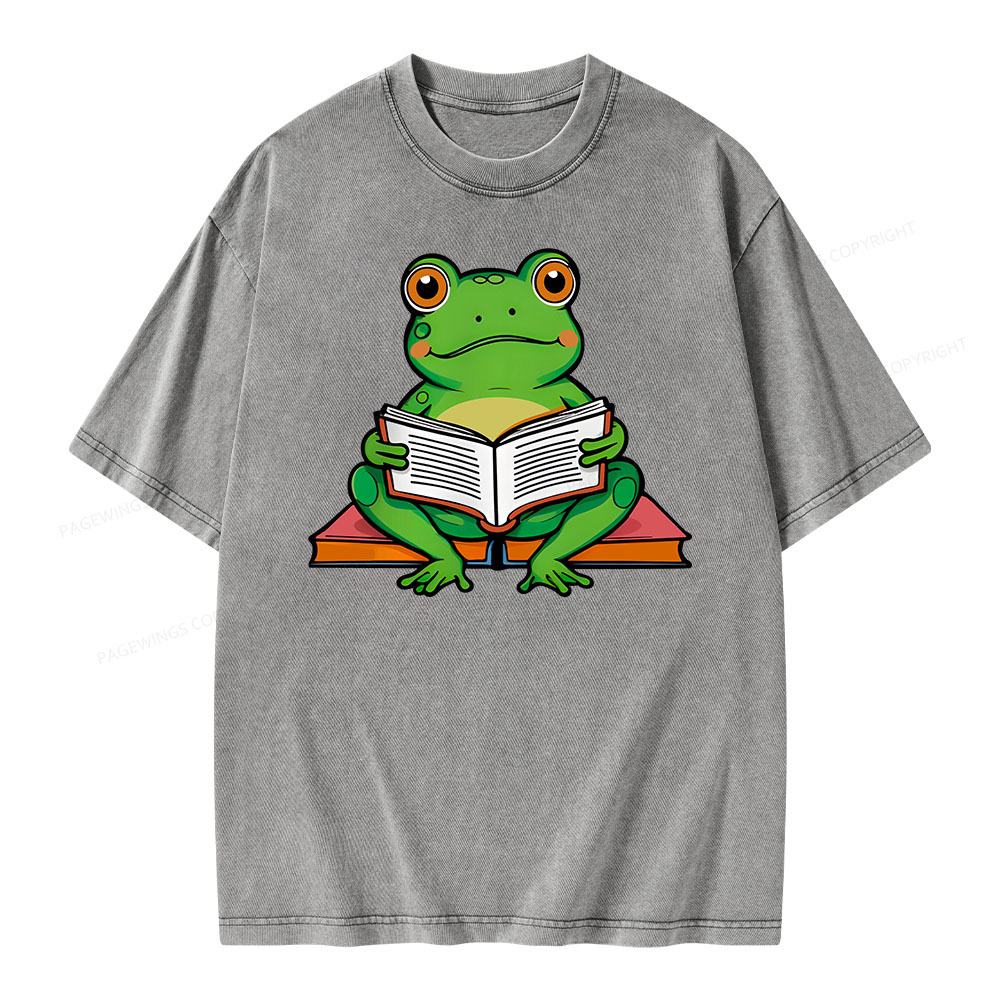 Pagewings reading book T-Shirts Unisex Washed T-shirt