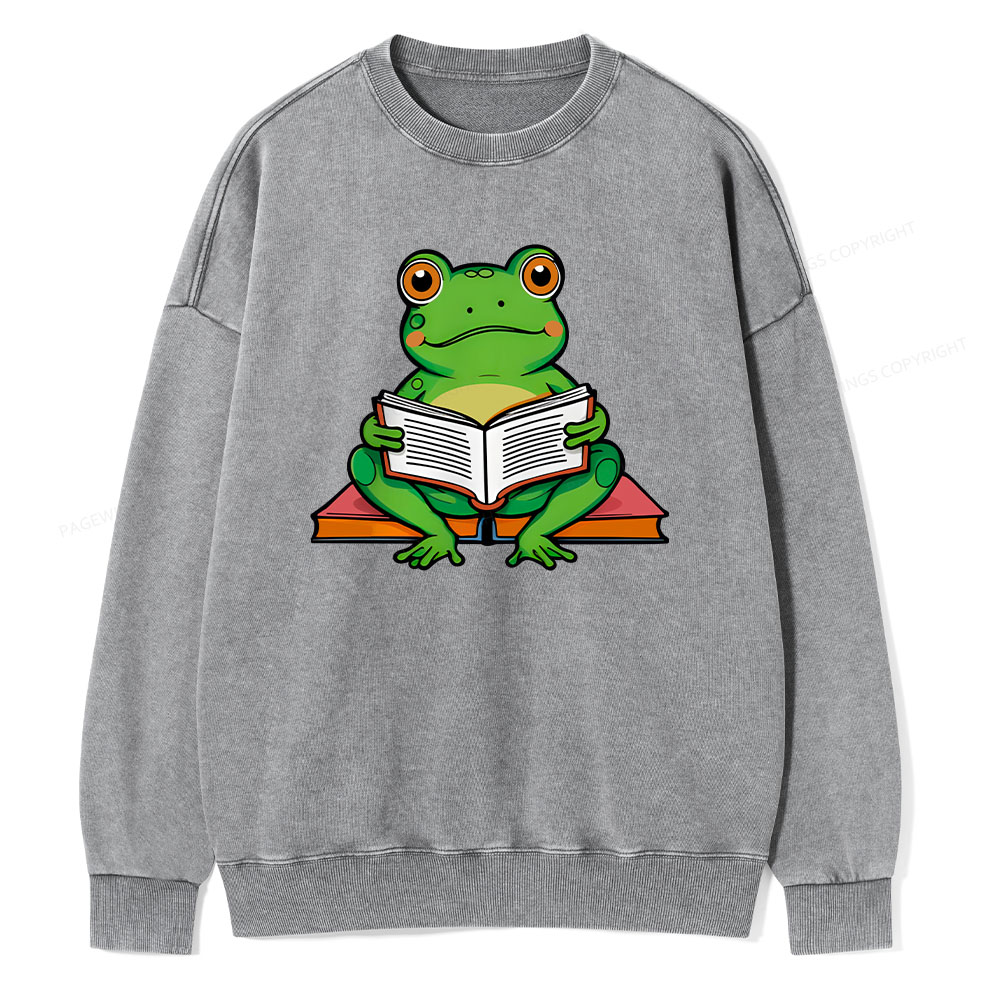 Pagewings reading book T-Shirts Unisex Washed Sweatshirt