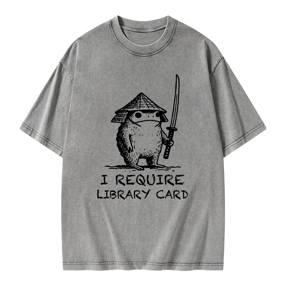 Pagewings I Require Library Card Unisex Washed T-shirt