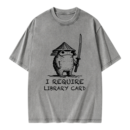 Pagewings I Require Library Card Unisex Washed T-shirt
