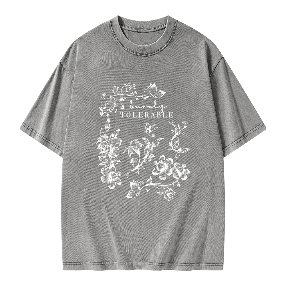 Pagewings Barely Tolerable Unisex Washed T-shirt